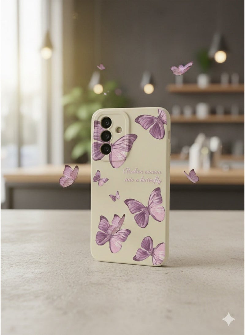 Red Butterfly Soft TPU Case For Samsung Galaxy A56 5G Shockproof Silicone Cover  (white, Samsung Galaxy A56) - Image 2